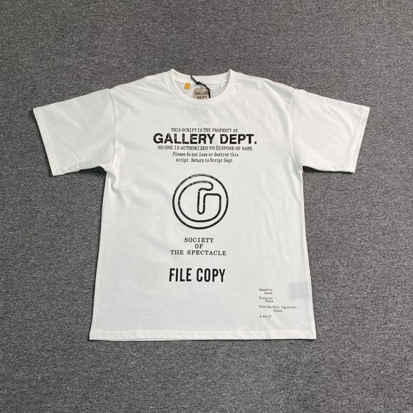 Gallery White Short Sleeve Letter Print T-Shirt - Picture 1 of 13